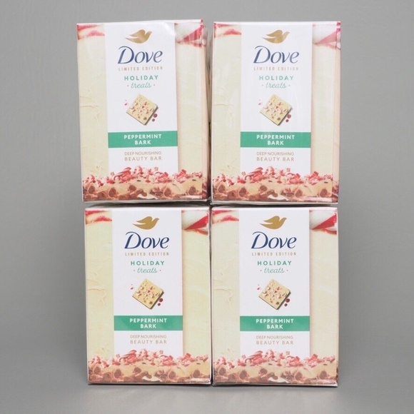 Dove Holiday Treats Beauty Bar Soap LIMITED EDITION Peppermint Bark 8 bars - Picture 1 of 3